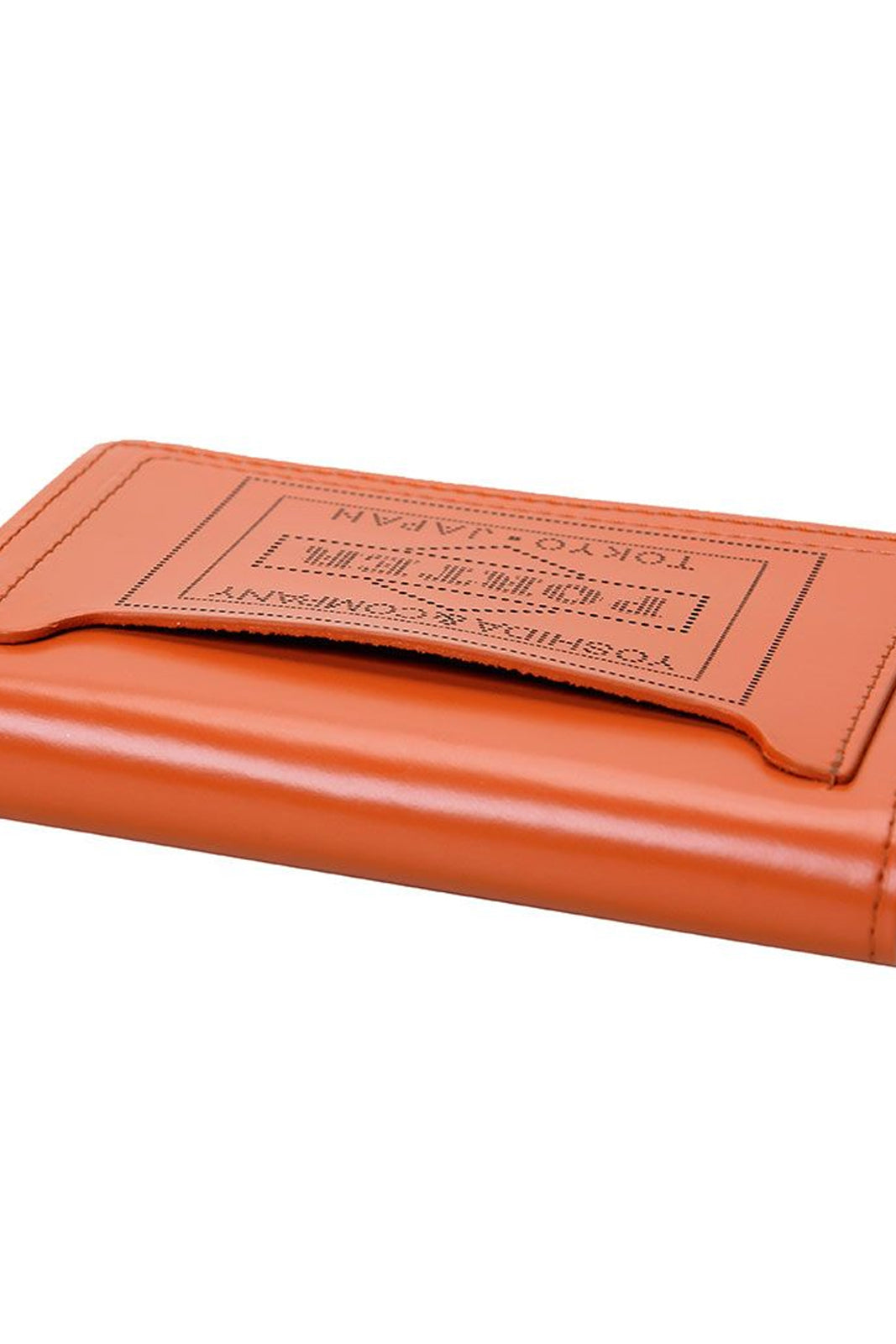 PS Leather Wallet Card Case (Glass Leather) Black/Orange PS Leather Wallet Card Case (Glass Leather) Black/Orange